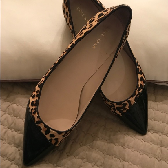 cole haan animal print flats
